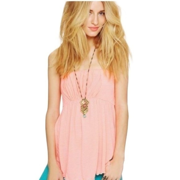 Free People New Easy Breezy Striped Tube Top - Picture 1 of 8